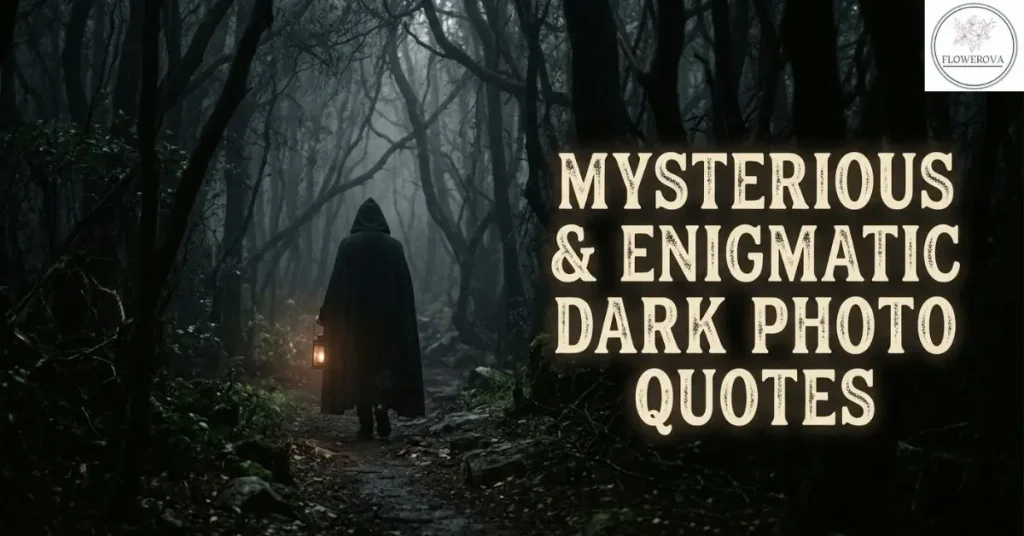 Mysterious & Enigmatic Dark Photo Quotes