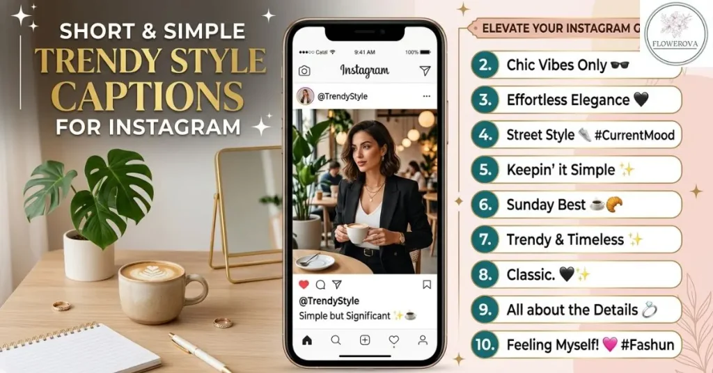Short & Simple Trendy Style Captions for Instagram